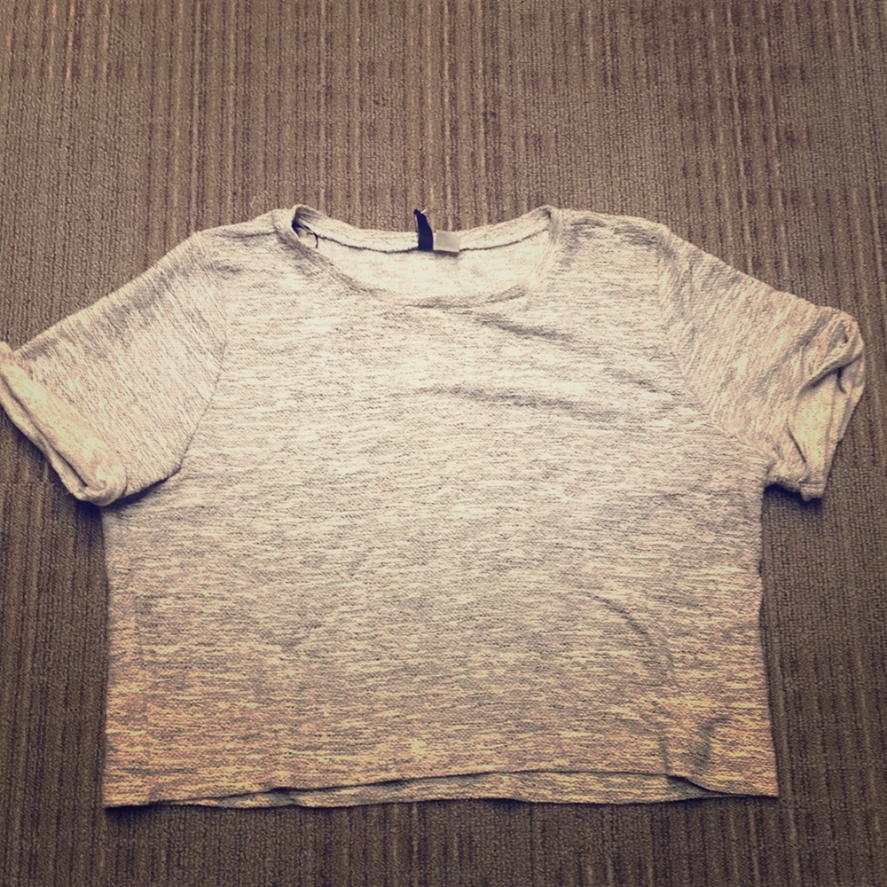Gray textured crop top!